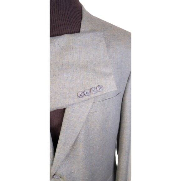 Jos. A. Bank  Silk Sport Coat Blazer 43R SILK Pistachio Textured Casual Jacket - Picture 6 of 14